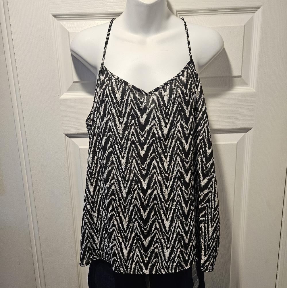 NWT G:21 woven cami. Black/White print. XXL